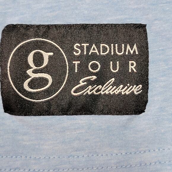 Garth Brooks Lt Blue & Grey V-Neck Baseball Style Tee "Stadium Tour - Size Small - Picture 3 of 6